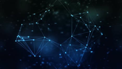 triangles on blue background