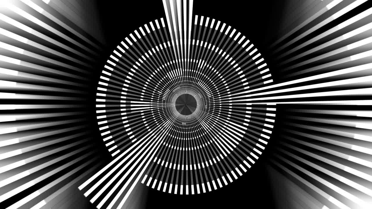 bucle de túnel de patrón de radiación segmentado abstracto