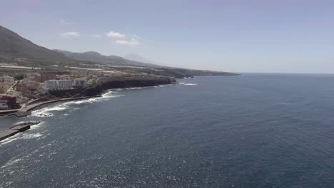 tenerife from drone, canary islands. bajamar