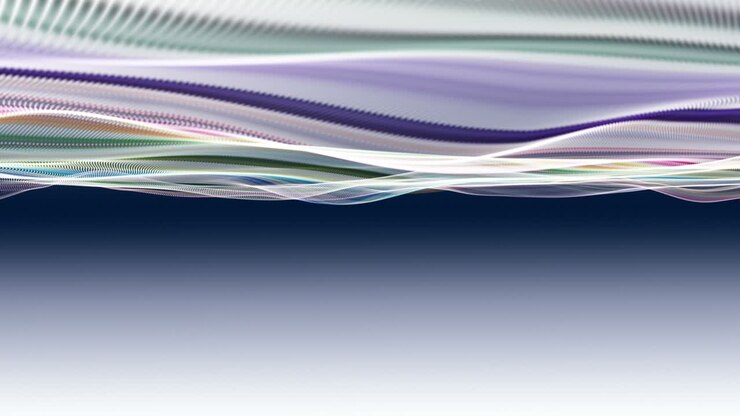 Animazione fantastica con oggetto a onda di particelle al rallentatore e spazio per il testo, 4096x2304 loop 4K