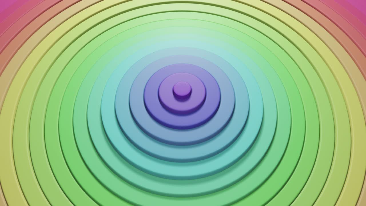 vista isométrica de un patrón abstracto de círculos con el efecto del desplazamiento.