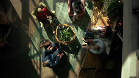hotel lobby with people waiting
