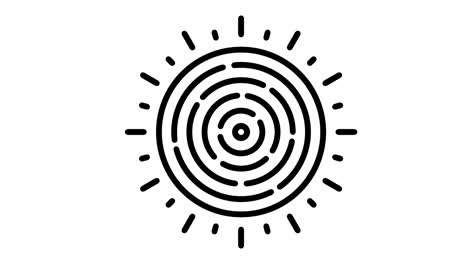 gráfico de movimiento de la línea del sol