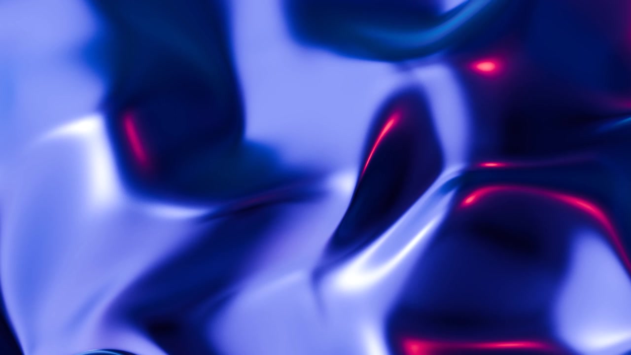 Abstract 3D flowing glossy blue and pink liquid waves