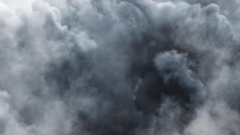 white cumulonimbus clouds that turned into a thunderstorm