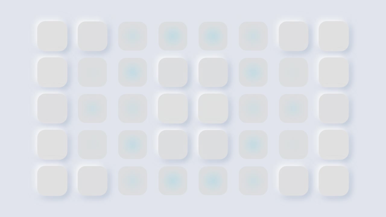 Abstract Motion Graphic with Pulsing Neumorphic Squares