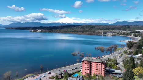 Küstenstadtbild-In-Villarrica-In-Los-Lagos,-Chile