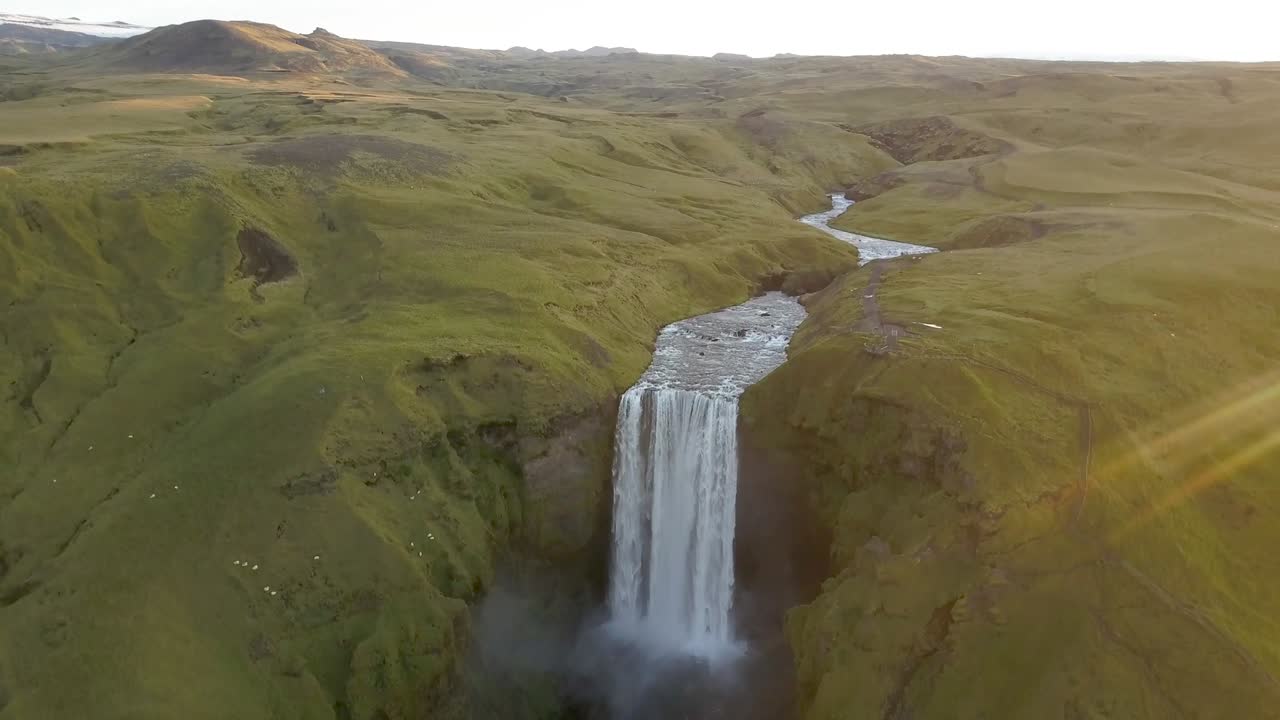 Scenic Waterfall Landscape in Iceland