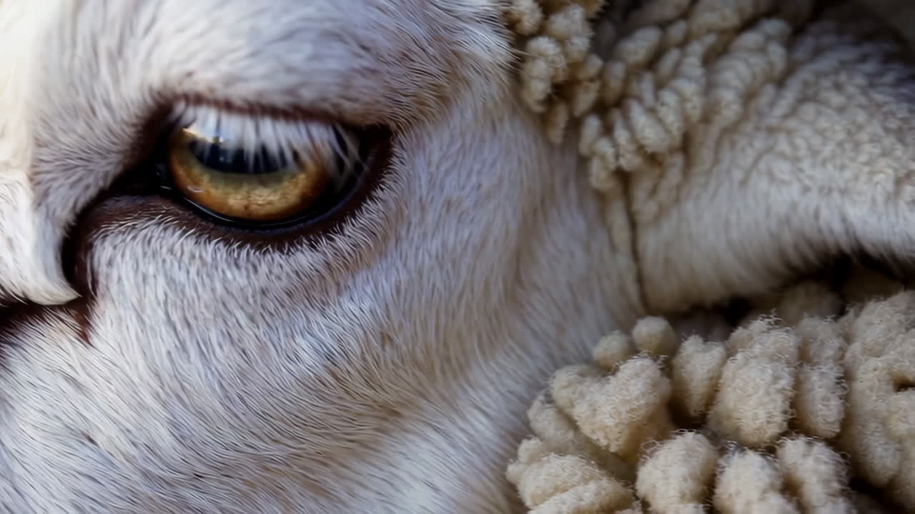 Close-up of a sheep's eye