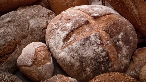 Freshly-baked-natural-bread-is-on-the-kitchen-table.