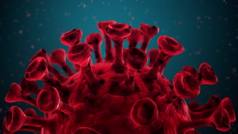 animación del coronavirus covid19 bucle de fondo en 3d