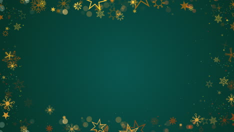 gold snowflake and star christmas background