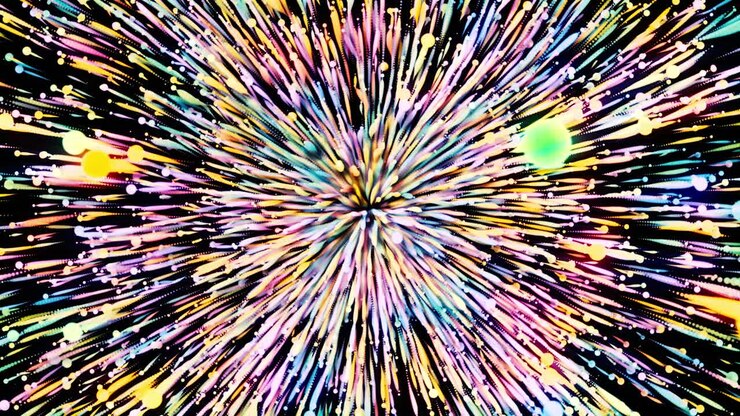 Abstract Colorosa esplosione di luce sullo sfondo