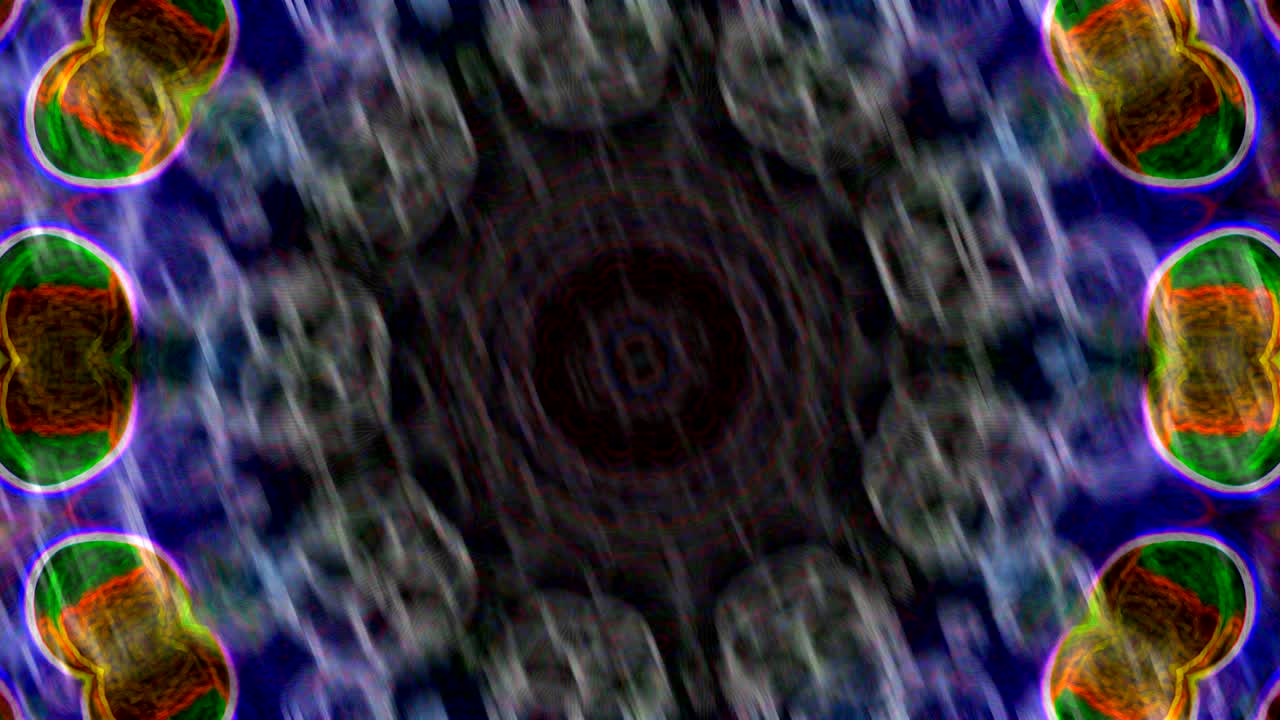 patrones de secuencia de caleidoscopio virtual, ciclo infinito o sin costuras.