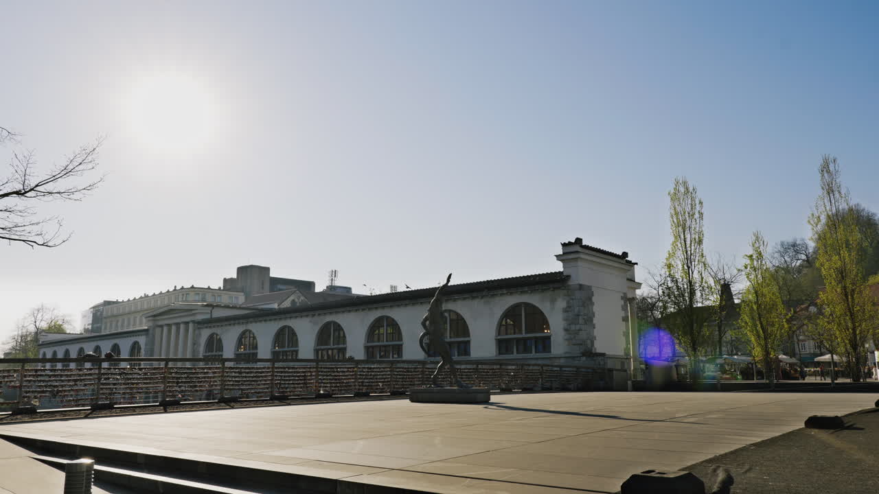 Bern, Switzerland - Old Town Square with a statue