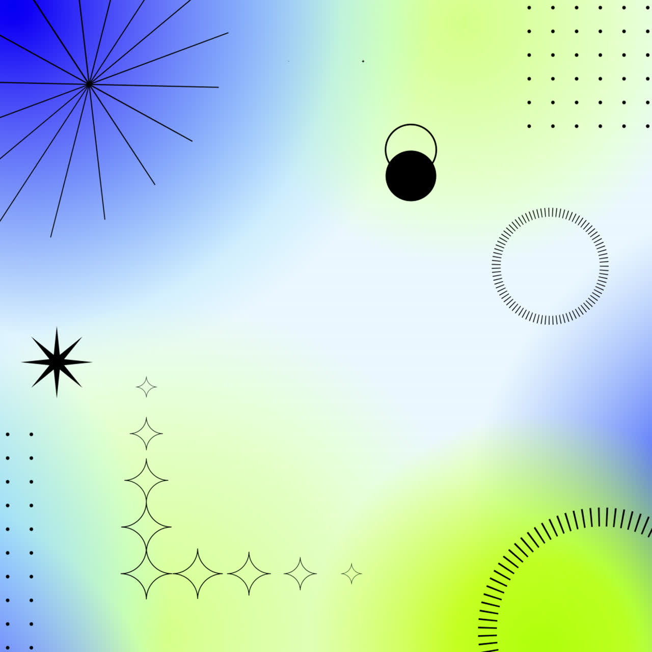 기하학적 모양을 가진 추상적인 그라디언트 배경