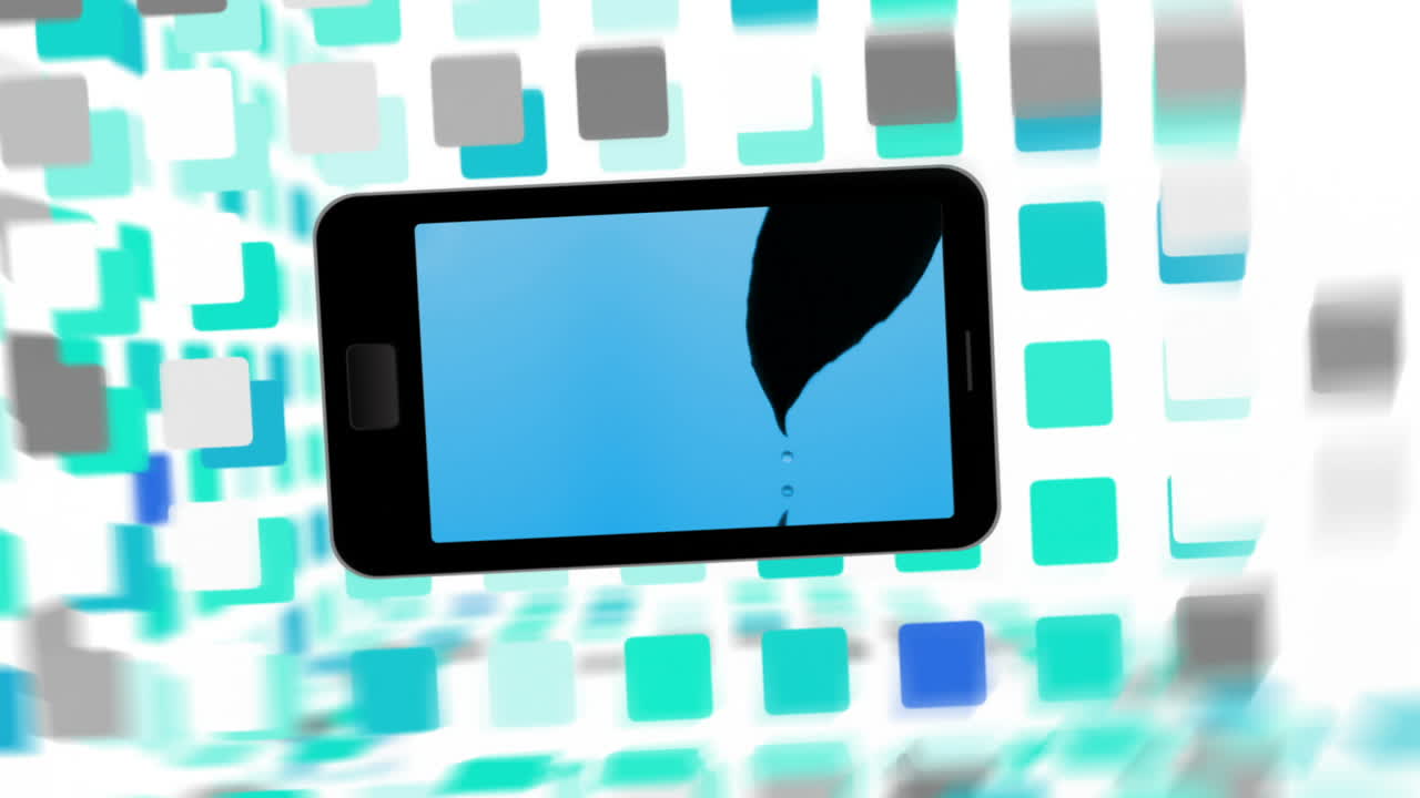 스마트폰 화면에서 평화로운 휴가의 비디오