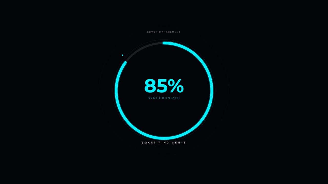 Digital Loading Progress Circle for Smart Ring Synchronization