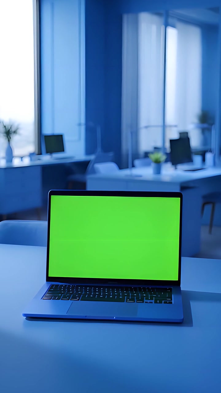 Laptop Green Screen Mockup Video 4K
