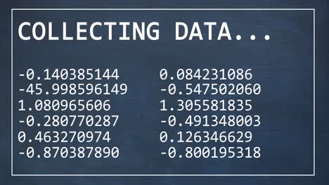 animation of computer data processing over blue background