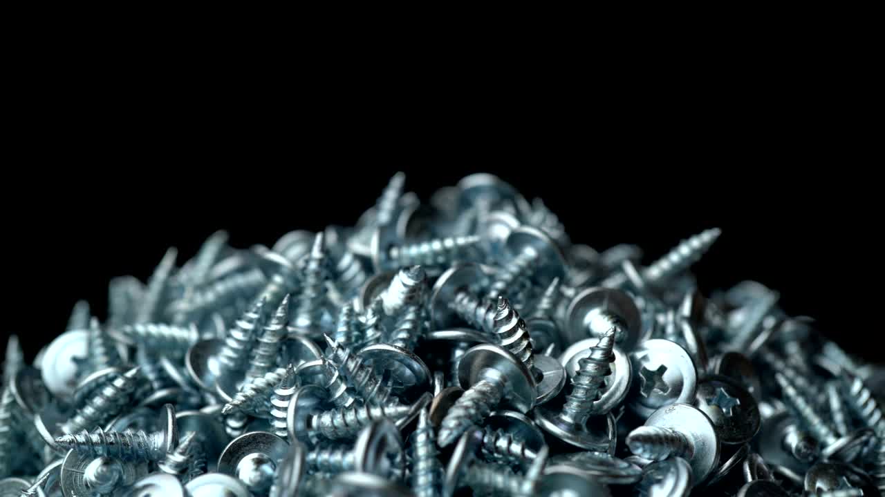 muchos tornillos de auto-tapeo rotan el fondo de movimiento