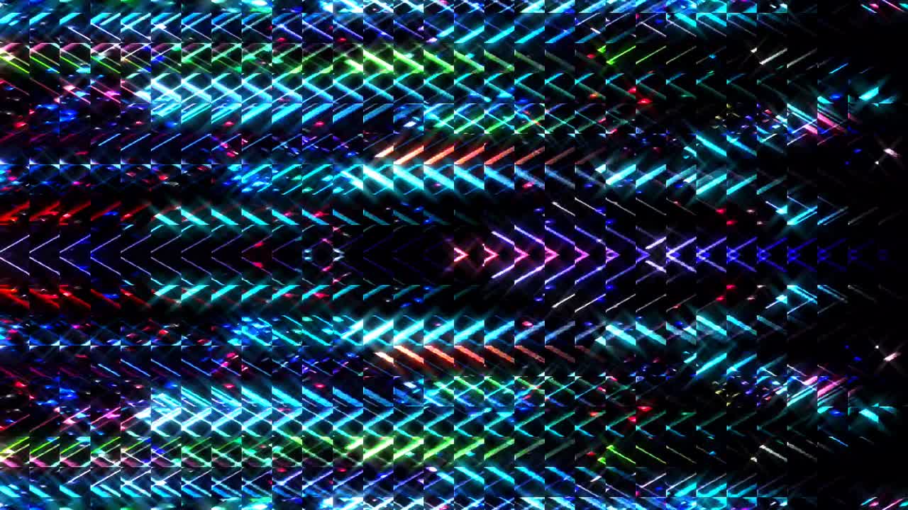 movimento d'onda lineare, colorato, su uno sfondo nero
