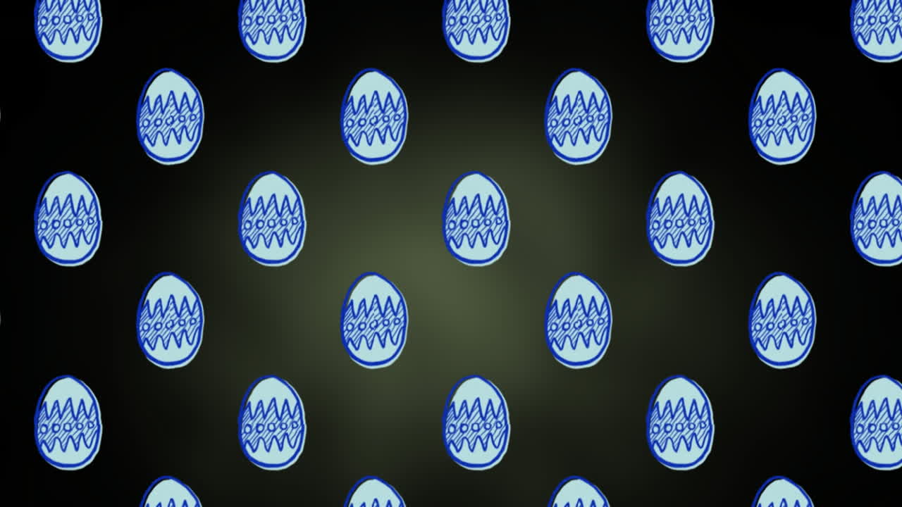 검은 바탕에 부활절 달의 애니메이션.