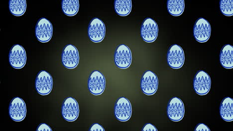 animación de huevos de pascua en fondo negro.