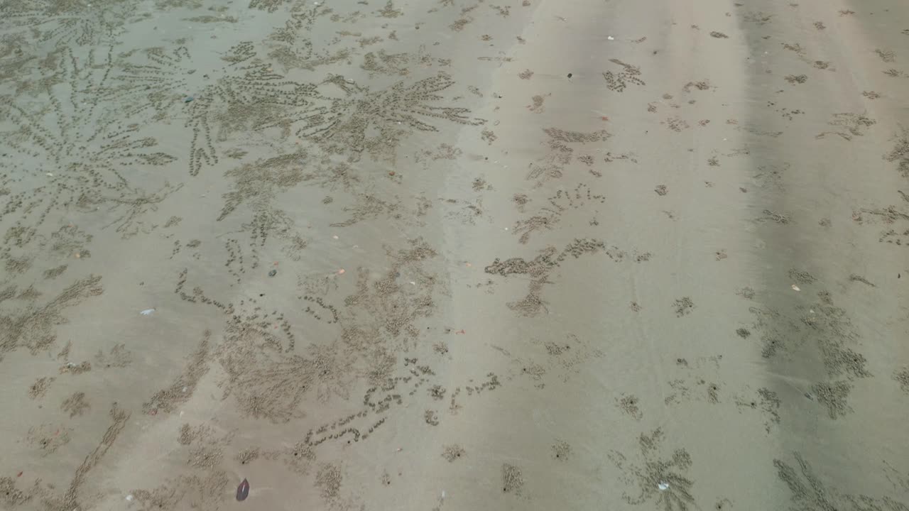 Drone Views Of Sempadi Beach During Monsoon season Raining Day Asian Tropical,Sarawak,Borneo