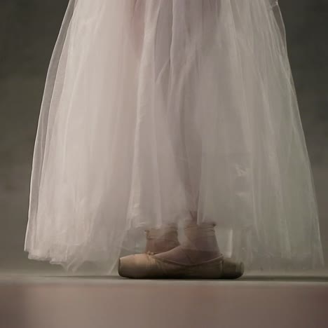 ballerina danst in de studio.