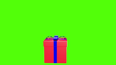 animación emergente de coloridas cajas de regalo en pantalla verde