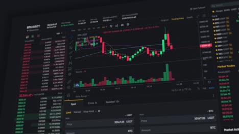 interfaz de criptografía de bitcoin: gráficos y estadísticas en vivo de 4k