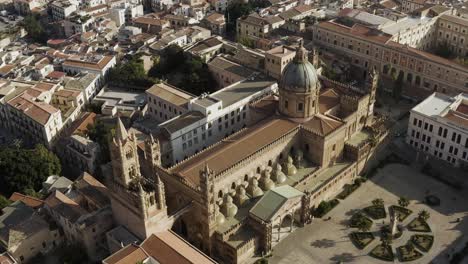 aerial view of catania cathedral in italy