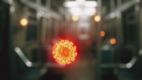 coronavirus covid-19 epidemic in subway car