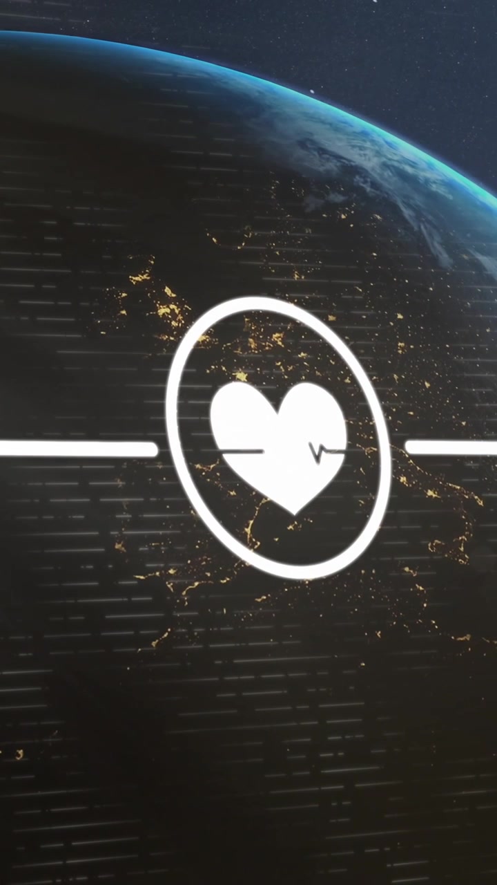 Animation of network of icons over globe