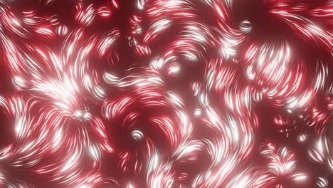 luz abstracta moviéndose sobre un fondo rojo animación de renderización 3d