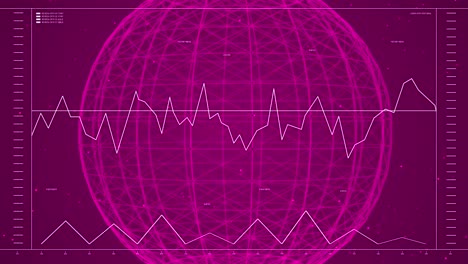 datos y estadísticas de informes, animación con diagramas gráficos.