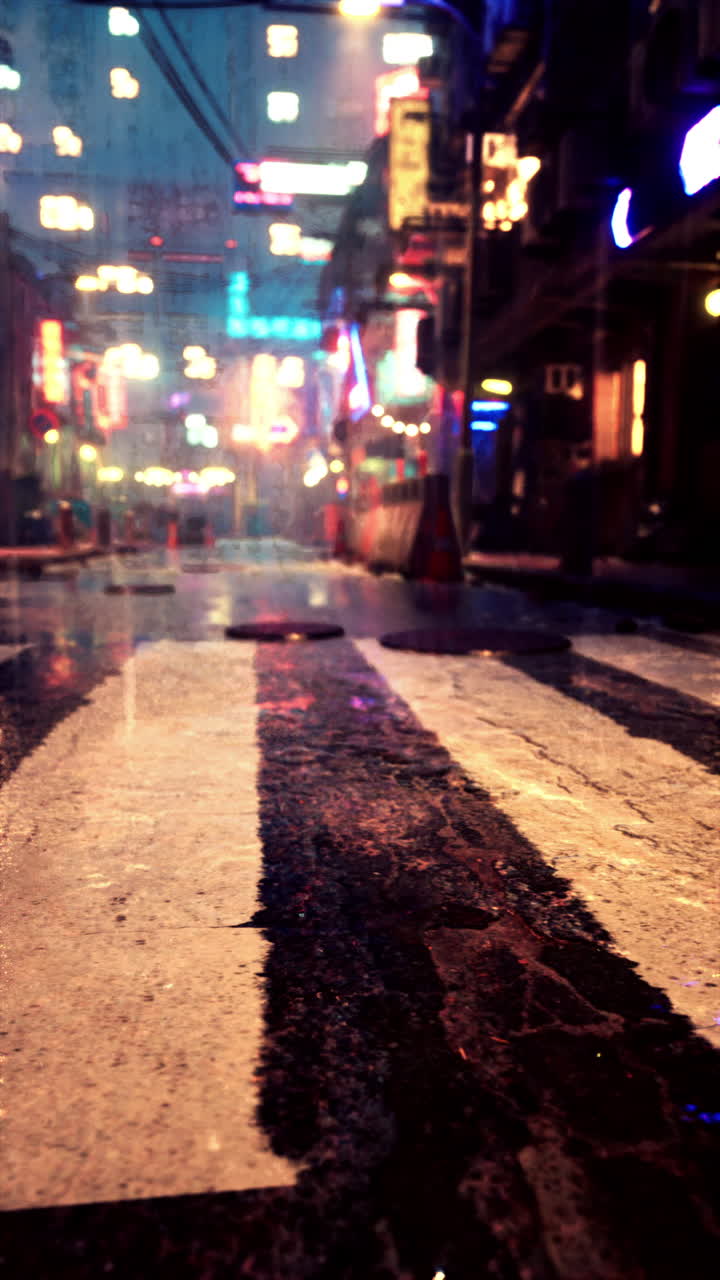 밤 에 신호등 이 있는 바쁜 도시 거리