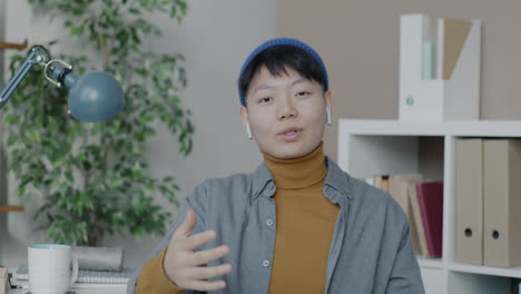 young person in video conference