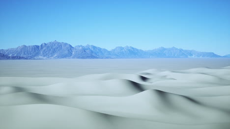 white sand dunes in a desert