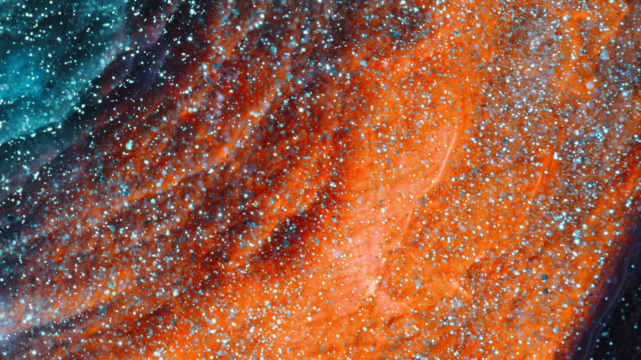 Vivid ink mixing macro shot, vibrant colors create abstract art