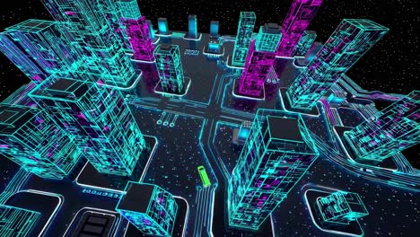 el paisaje urbano cyberpunk