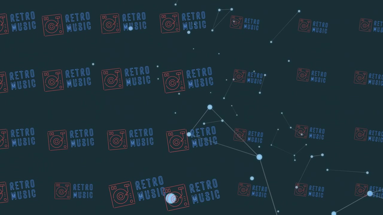 Animation of data processing over computer circuit board on black background