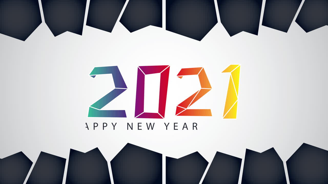 feliz año nuevo 2021 diseño gráfico