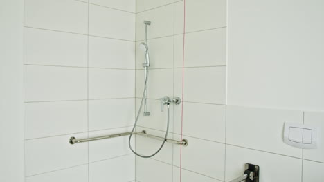modern accessible corner shower
