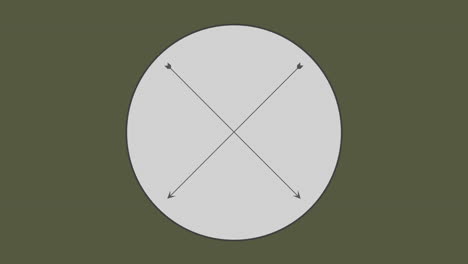 cross arrow in circle