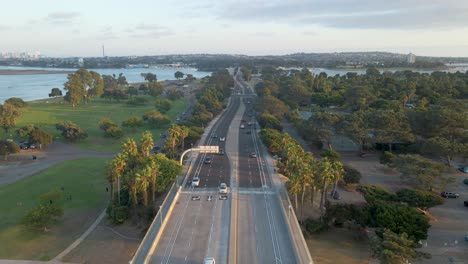 aerial footage of crown point in san diego california