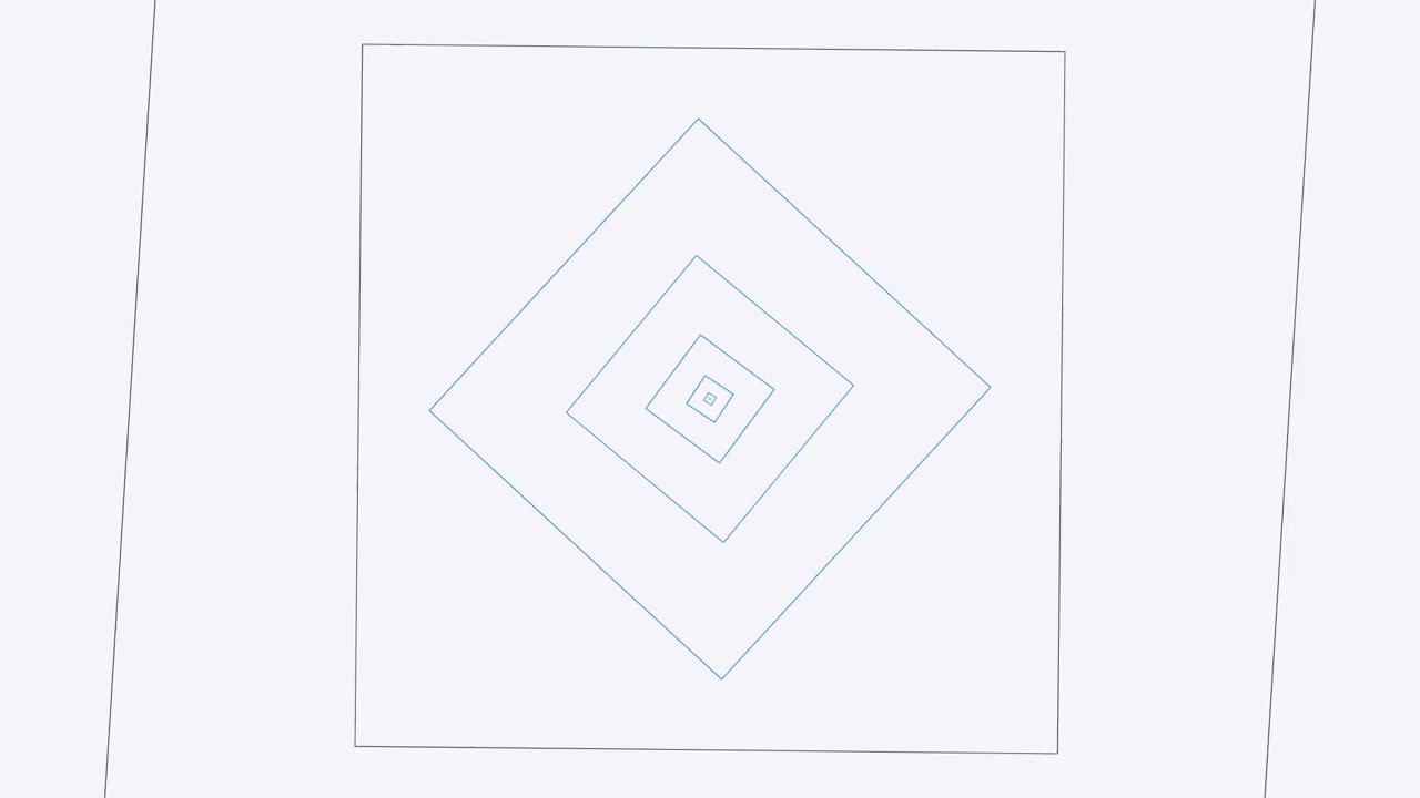Abstract Animation of Rotating Concentric Squares