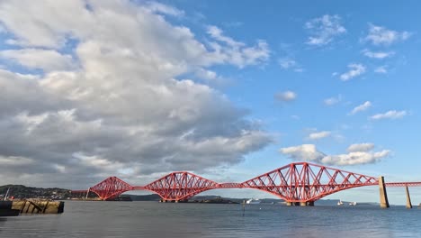 clouds moving over the forth bridge