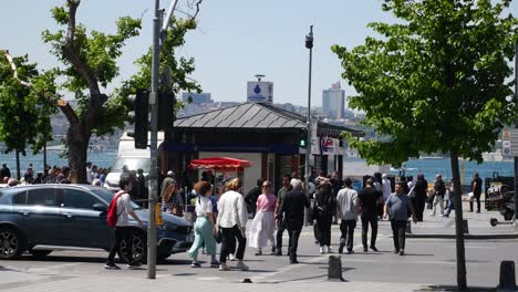 busy street scene in istanbul